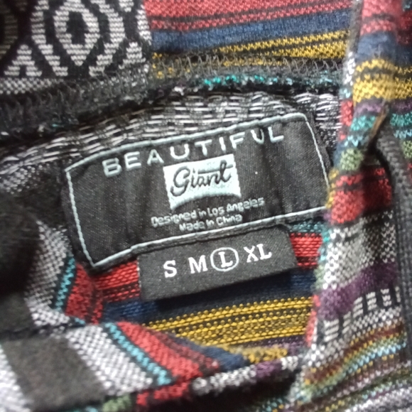 Women's Striped Multi Colored Short Sleeve Hoodie Sweatshirt Beautiful Giant - Picture 14 of 15